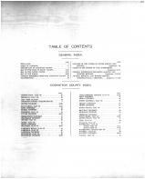 Table of Contents, Codington County 1910